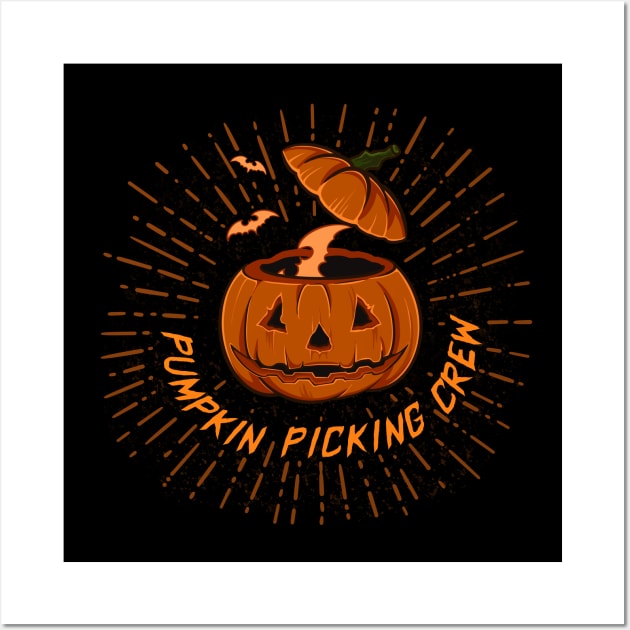 Pumpkin Picking Crew Wall Art by Neon Deisy